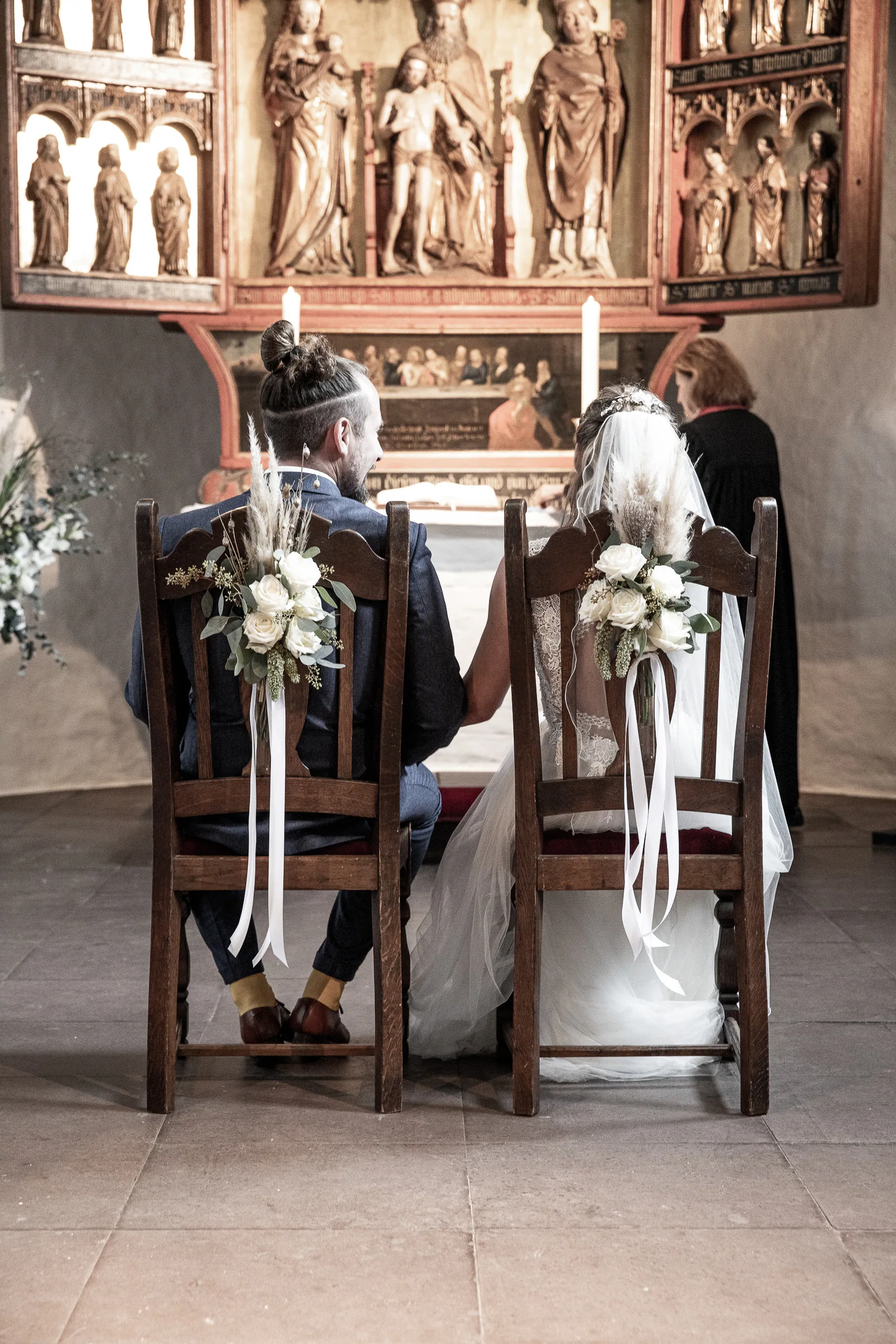 Hochzeitsfotografie — Detailaufnahme während der Trauung