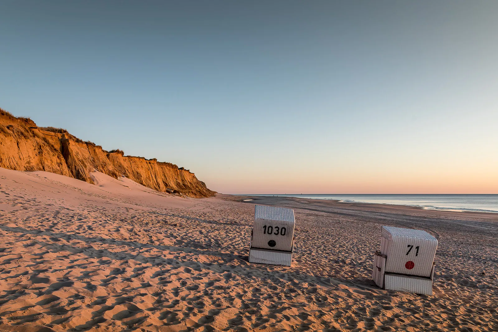 Landschaftsfotografie Sylt — Nordseestrand bei Sonnenuntergang